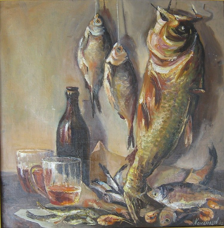 Картины с рыбой живопись