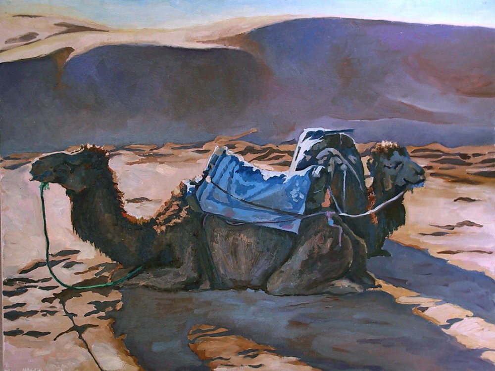 Горный караван. Художник Рерих картина с верблюдом в пустыне. Синайская пустыня картина живопись. Пейзаж с верблюдом.