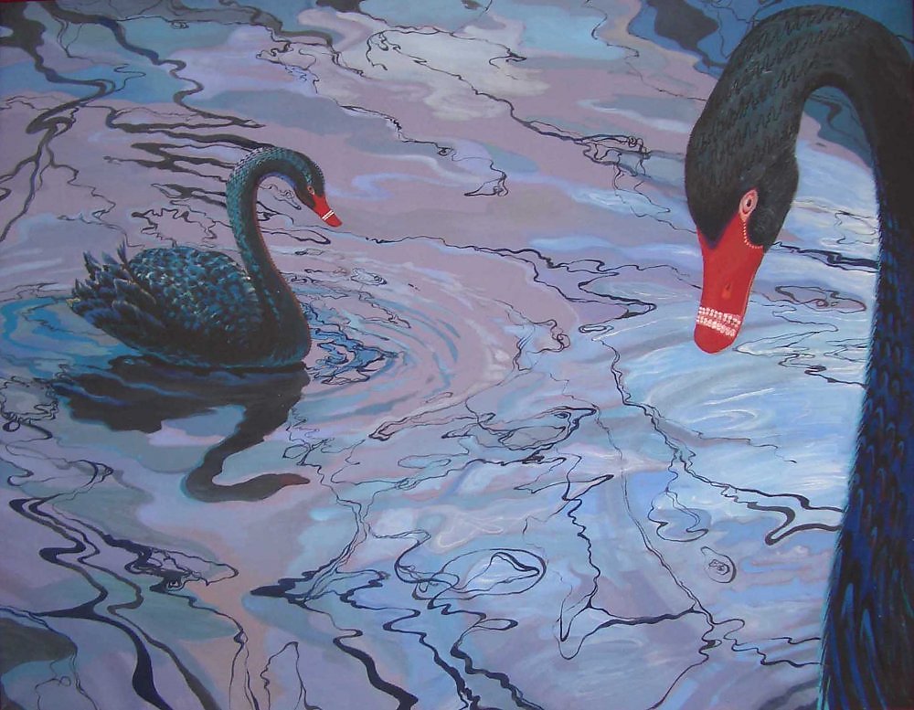 Painting talk. Гуси лебеди живопись. Картина черные лебеди в пруду. Черный лебедь картина маслом. Разговор с лебедями.