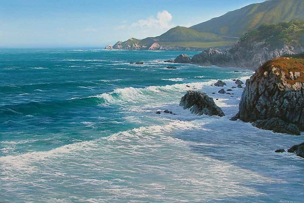 Морской пейзаж. Алик Аркадий Олейник художник море. Морской пейзаж картинки. Тихий океан картина.