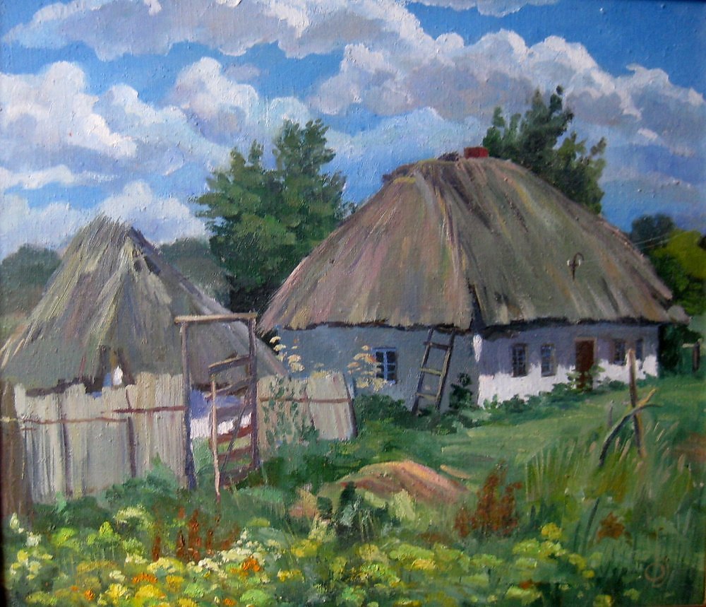 Песня чей хата. Хата. Хата рисунок. Украинская хата пейзаж. Изображения хат.