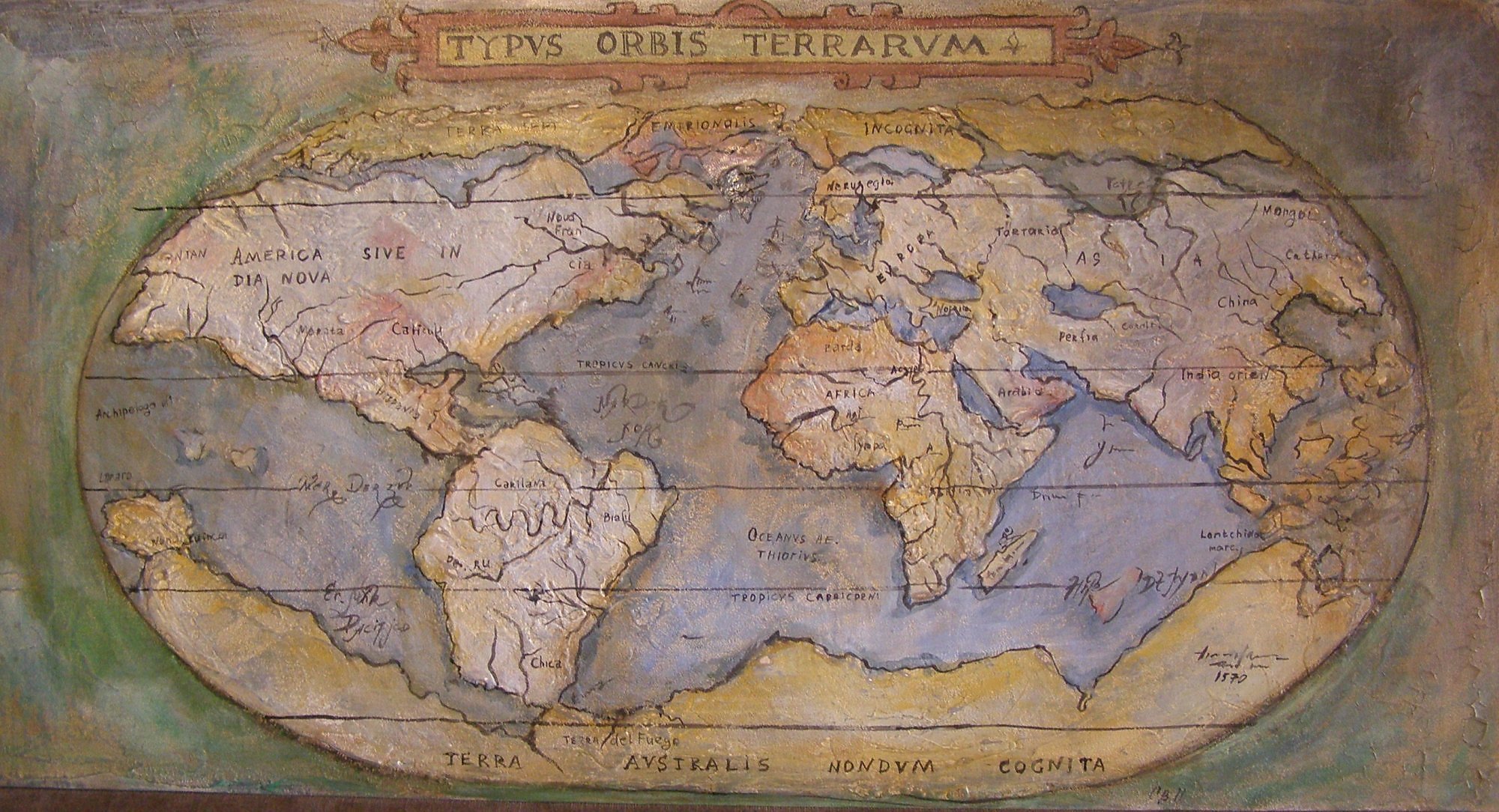 Неизвестная южная земля название. Карта Абрахама Ортелиуса 1570. Карта Ортелиуса 1570. Терра Аустралис инкогнита.