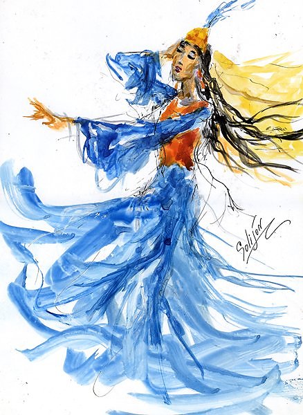 Рисунок восточная танцовщица - 60 фото