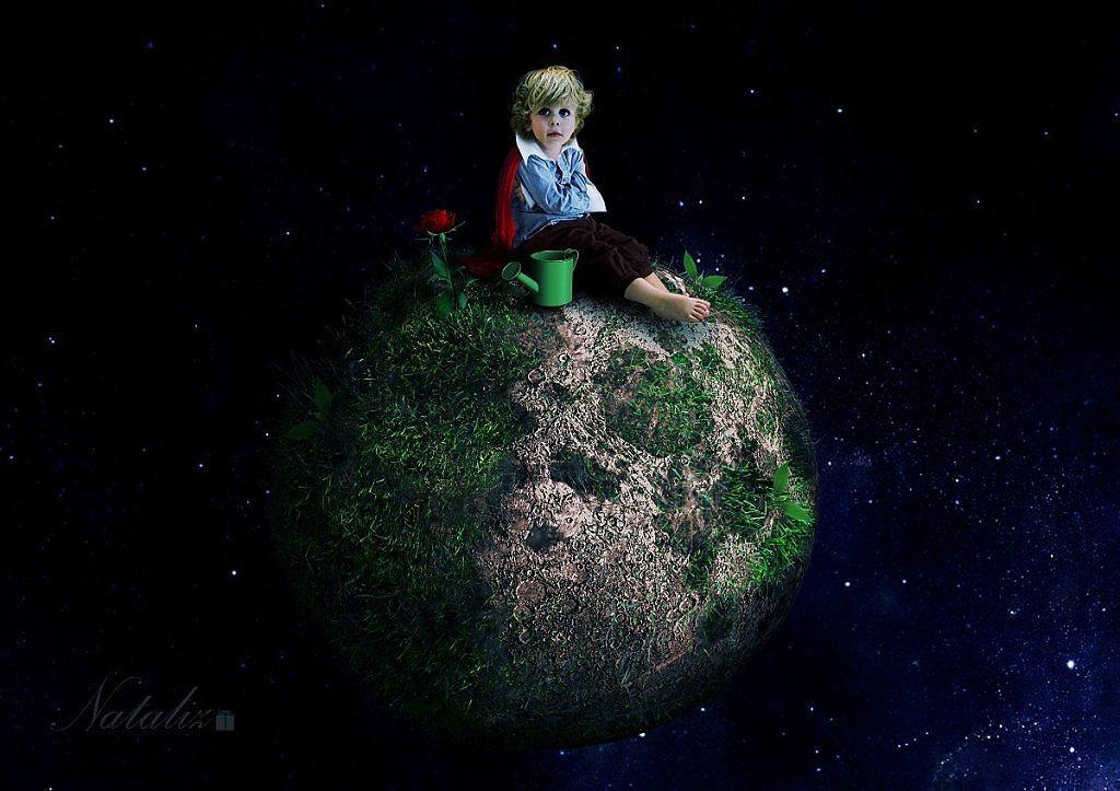 Дети на огромной планете. Планета земля маленький принц. Фото маленький принц Экзюпери. Планета маленького принца. Маленький принц на земле.