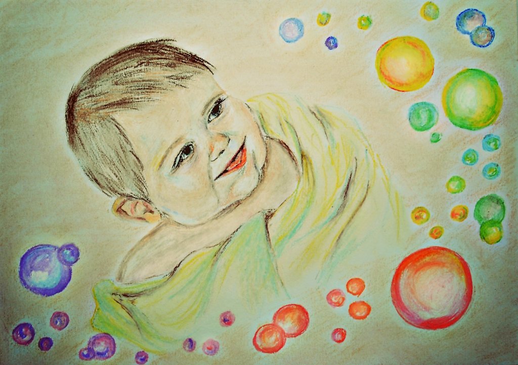 Детский рисунок счастье