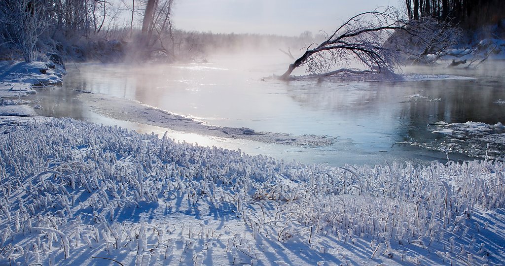 Река иртыш зимой
