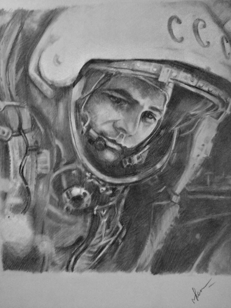 Гагарин нарисовать. Портрет Гагарина. Юрия Гагарина карандашом. Гагарин рисунок. Гагарин карандашом.