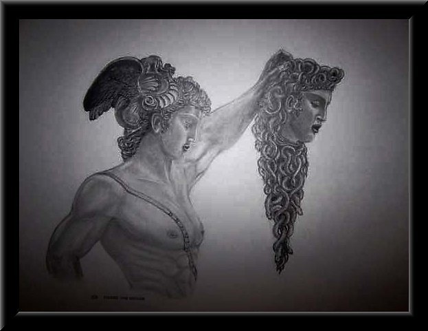 Персей и медуза Горгона.