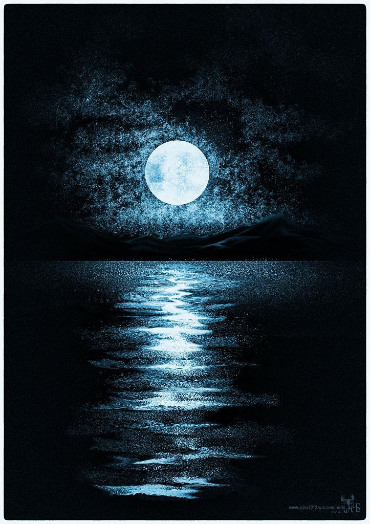 Рисунок лунный свет