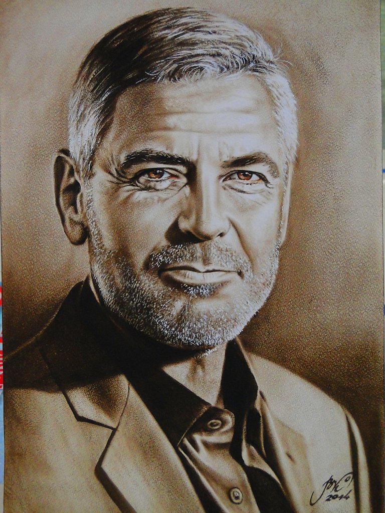 Владимир Костин художник. Владимир Костин художник Екатеринбург. Портреты знаменитостей сухой кистью. Портрет акварелью Джордж Клуни. Портрет кисти. Владимир Костин художник. Владимир Костин художник Екатеринбург. Портреты знаменитостей сухой кистью. Портрет акварелью Джордж Клуни.