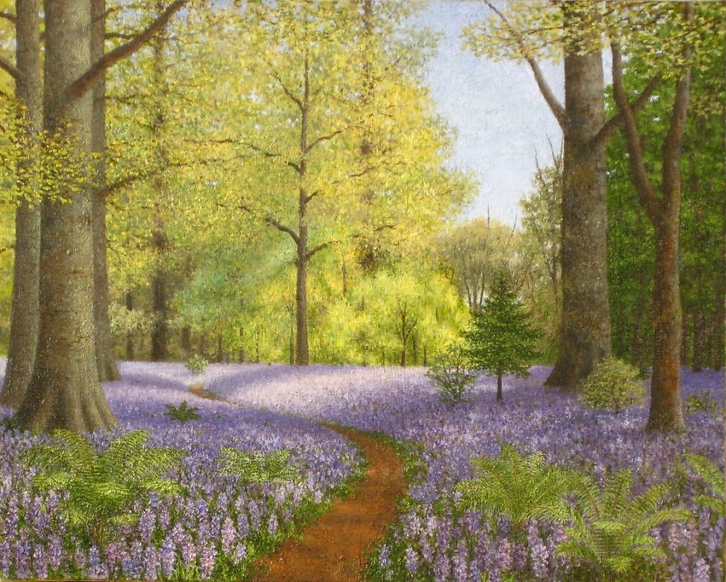 Прогулка в весеннем лесу живопись