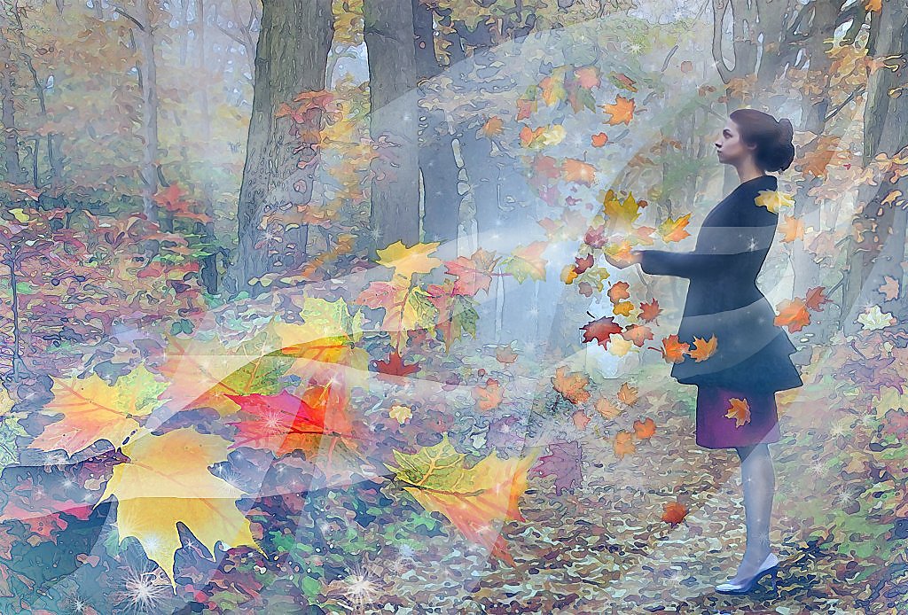 Вдруг поднялся сильный ветер. Листья кружатся. Листопад живопись. Кружение листьев осенних. Осеннее настроение.