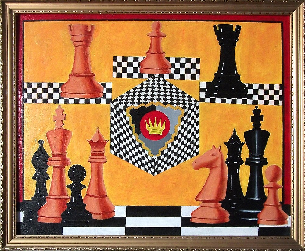 Перед тобой четыре произведения искусства посвященные еде. Шахматы в живописи художника Бурмина Виктора. Шахматная композиция. Шахматы в изобразительном искусстве. Декоративная картина в шахматном.